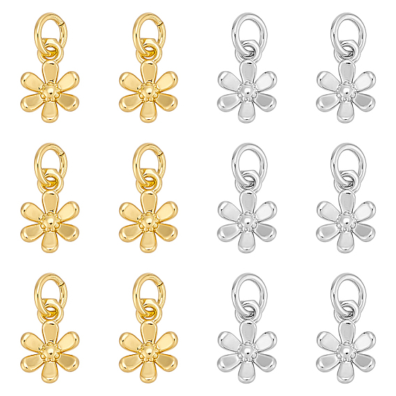 12 шт. 2 цвета латунные подвески, , с целью перехода в кольце