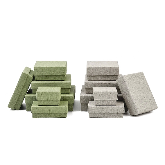 Витрины для ювелирных изделий из бумаги, футляры для хранения колец, серег, ожерелий, браслетов, с губкой, квадрат / прямоугольник