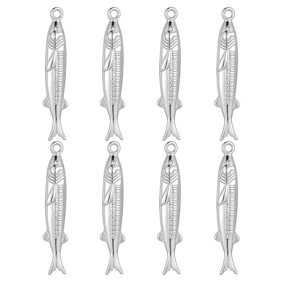 8 латунные подвески шт., рыба