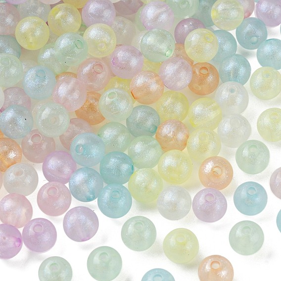 Прозрачные акриловые бусины, жемчужные, круглые