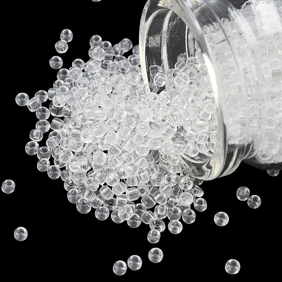 8/0 стакан бисер, прозрачные круглые отверстия цветов, транс