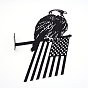 Iron Display Decorations, for Outdoor Garden Decoration, Eagle with Flag