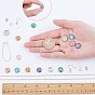 SUNNYCLUE DIY Jewelry Set Kits, with Brass Cable Chains & Earrings Findings & Lobster Claw Clasps, 304 Stainless Steel Pendant Cabochon Settings and Druzy Resin Cabochons