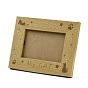 Cadres photo en bois rectangle thème animal de compagnie, avec des fenêtres de film transparent en pvc, pour les photos accessoires de décoration murale