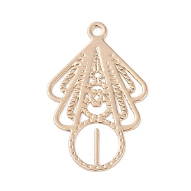 Brass Etched Metal Embellishments Pendants, Long-Lasting Plated, Tree