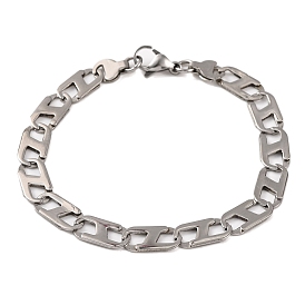 304 Stainless Steel Mariner Link Chain Bracelets, with 201 Stainless Steeel Findings