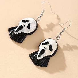 Spooky Skeleton Witch Earrings - Creative, Unique and Fun Halloween Ear Hooks for Women