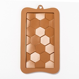Chocolate Food Grade Silicone Molds, Rectangle with Hexagon Pattern, Resin Casting Molds, Epoxy Resin Craft Making