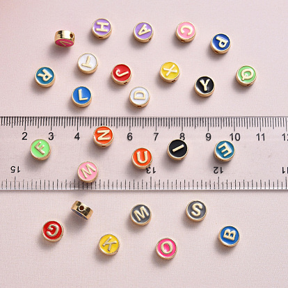 Wholesale Alloy Letter Slide Beads 