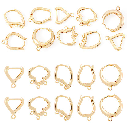 10 шт. 5 стили фурнитура для сережек-колец, без свинца, без никеля и без кадмия