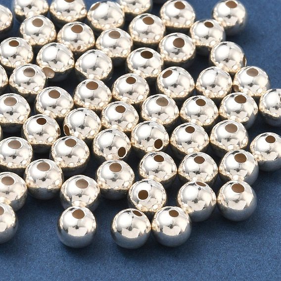 925 Sterling Silver Spacer Beads, Round