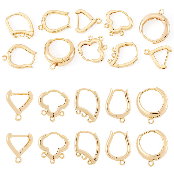 10 шт. 5 стили фурнитура для сережек-колец, без свинца, без никеля и без кадмия