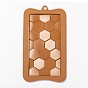 Chocolate Food Grade Silicone Molds, Rectangle with Hexagon Pattern, Resin Casting Molds, Epoxy Resin Craft Making