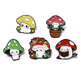 Эмалевые булавки в виде грибов, булавки для лацканов из сплава для одежды рюкзака