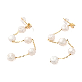 Sterling Silver Studs Earrings, with Natural Pearl, Jewely for Women