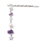 Natural Gemstone Chip & Pearl Hair Bobby Pin, Star 304 Stainless Steel Charm Pin for Women Girls