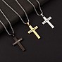 Titanium Steel Cross with Philippians 4:13 Pendant Necklace, Religion Jewelry for Men Women