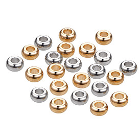 Brass Beads, Long-Lasting Plated, Real Gold & Platinum Plated, Rondelle
