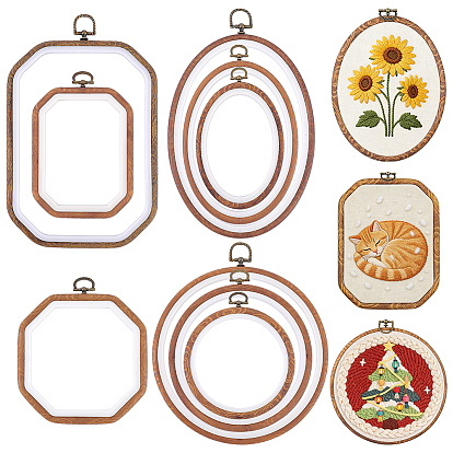 9шт. 9 виды пластиковых пялец для вышивания, пяльцы для вышивки крестом по кругу, для шитья, проект по рукоделию и вышивке своими руками