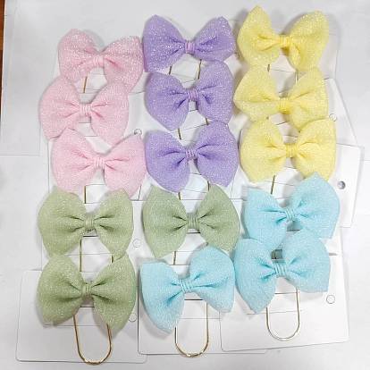 15 piezas 5 clips marcapáginas de acero al carbono de colores, marcapáginas con lazo de organza