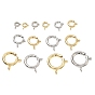 Brass Spring Ring Clasps, Cadmium Free & Lead Free, Rack Plating, Long-Lasting Plated