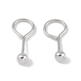 Rhodium Plated 999 Sterling Silver Round Dangle Earrings for Women, with 999 Stamp