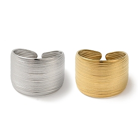 Ионное покрытие (ip) 304 открытые манжеты из нержавеющей стали для женщин