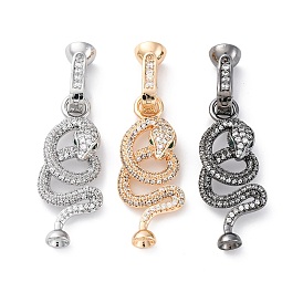 Латунные микро проложить кубического циркония раз за застежками, без кадмия, без никеля и без свинца, змея