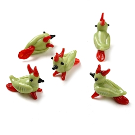 Handmade Lampwork Home Decorations, 3D Bird Ornaments for Gift