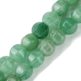 Natural Green Aventurine Beads Strands, Faceted, Round