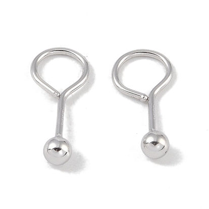 Rhodium Plated 999 Fine Silver Round Dangle Earrings for Women, with 999 Stamp