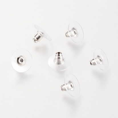 Латунные гайки, серьги-клатч пуля сзади с подушечкой, для висячих ушей, без никеля 