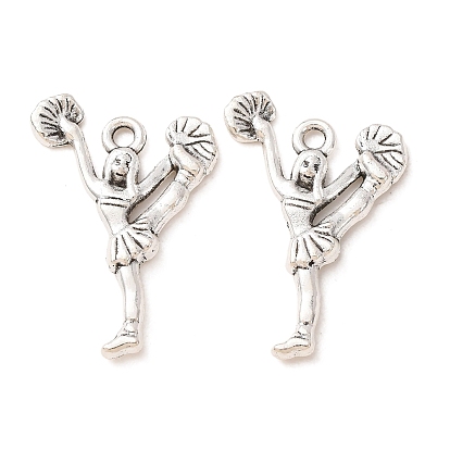 Tibetan Style Alloy Pendants, Cheerleader Charms