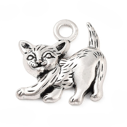 Сплавочные подвески тибетского стиля, форма кошки