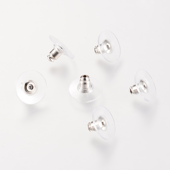 Латунные гайки, серьги-клатч пуля сзади с подушечкой, для висячих ушей, без никеля 