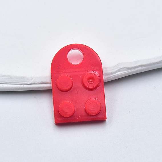 Непрозрачные подвески смолы, строительные блоки талисманы, половину овальной