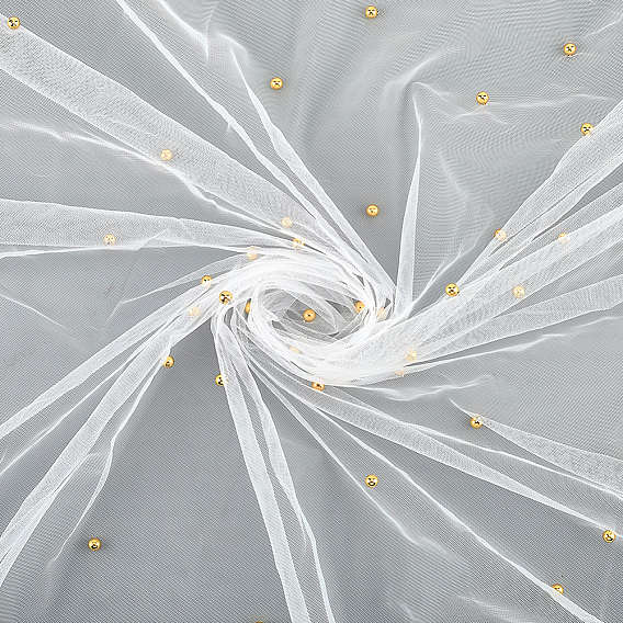 Сетчатая ткань из полиэстера, с пластиковой имитационной жемчужиной, для свадебных фат аксессуары
