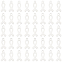 50 pcs 304 breloques en acier inoxydable, ruban de conscience