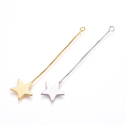 Латунные большие кулоны, с коробкой цепи, долговечный, звезда