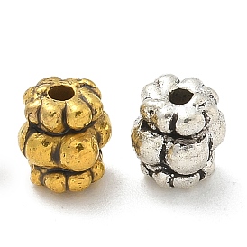 Сплавочные овальные бусины тибетского стиля , без кадмия и без свинца, колонка