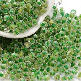 Glass Seed Beads, Inside Colours, Bicone