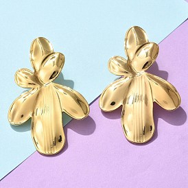 304 серьги-гвоздики из нержавеющей стали для женщин, ионное покрытие (ip), цветок