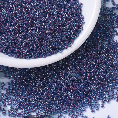 MIYUKI Round Rocailles Beads, Japanese Seed Beads, Inside Colours Luster
