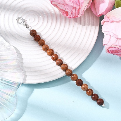 Подвесные украшения из натуральных деревянных бусин, с цинковым сплавом застежками омаров коготь