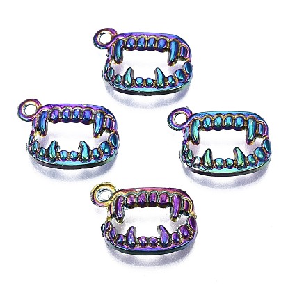 Alloy Pendants, Cadmium Free & Nickel Free & Lead Free, Teeth