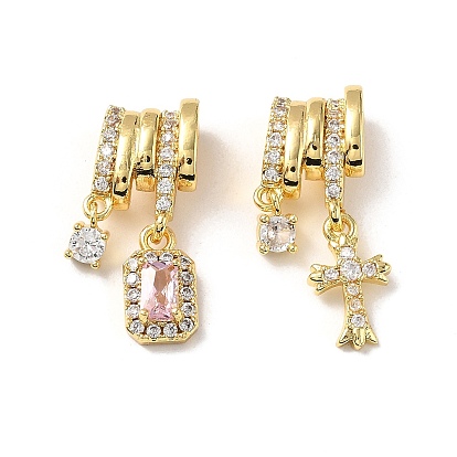 Латунные микро проложить кубического циркония подвески, золотые