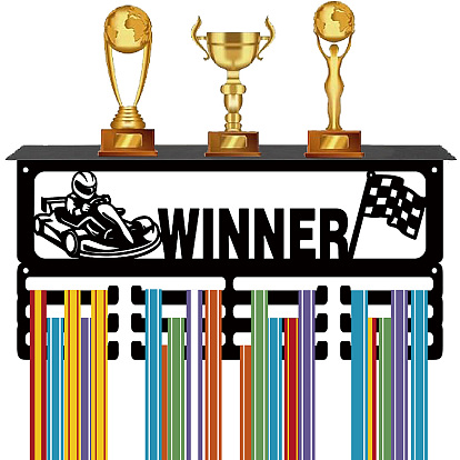 Прямоугольный железный держатель для медалей, с винтами, анкерной пробкой, гайкой и регулировочным кольцом