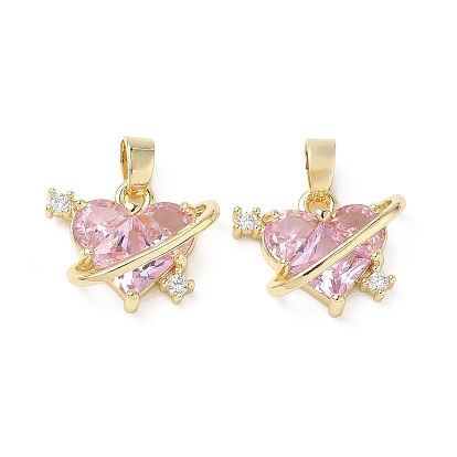 Подвески из латуни с микрофиброй разных цветов ко Дню святого Валентина, долговечный, сердечко с подвесками-петлями