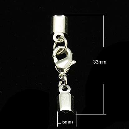 Клип заканчивается с застежками когтя омара, хорошо для изготовления ювелирных изделий, латунь, 33x5 мм