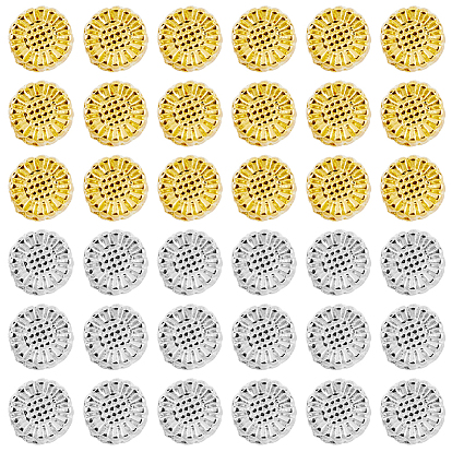 600Pcs 2 Colors Tibetan Style Alloy Beads, Flower